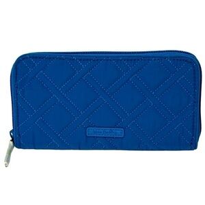 Vera Bradley Georgia Wallet RFID Bahama Bay Quilted Dark Teal Blue NWT